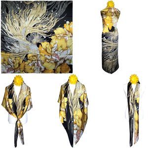 NWT Genuine 100% Mulberry Silk Satin Scarf 53"x53" Large Square Shawl 51211